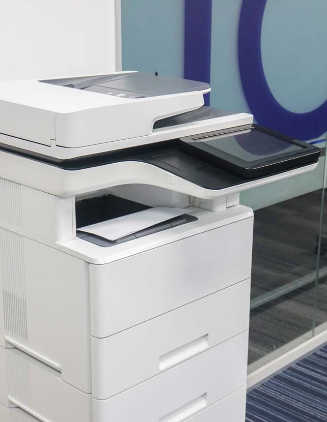 Full view of office printer